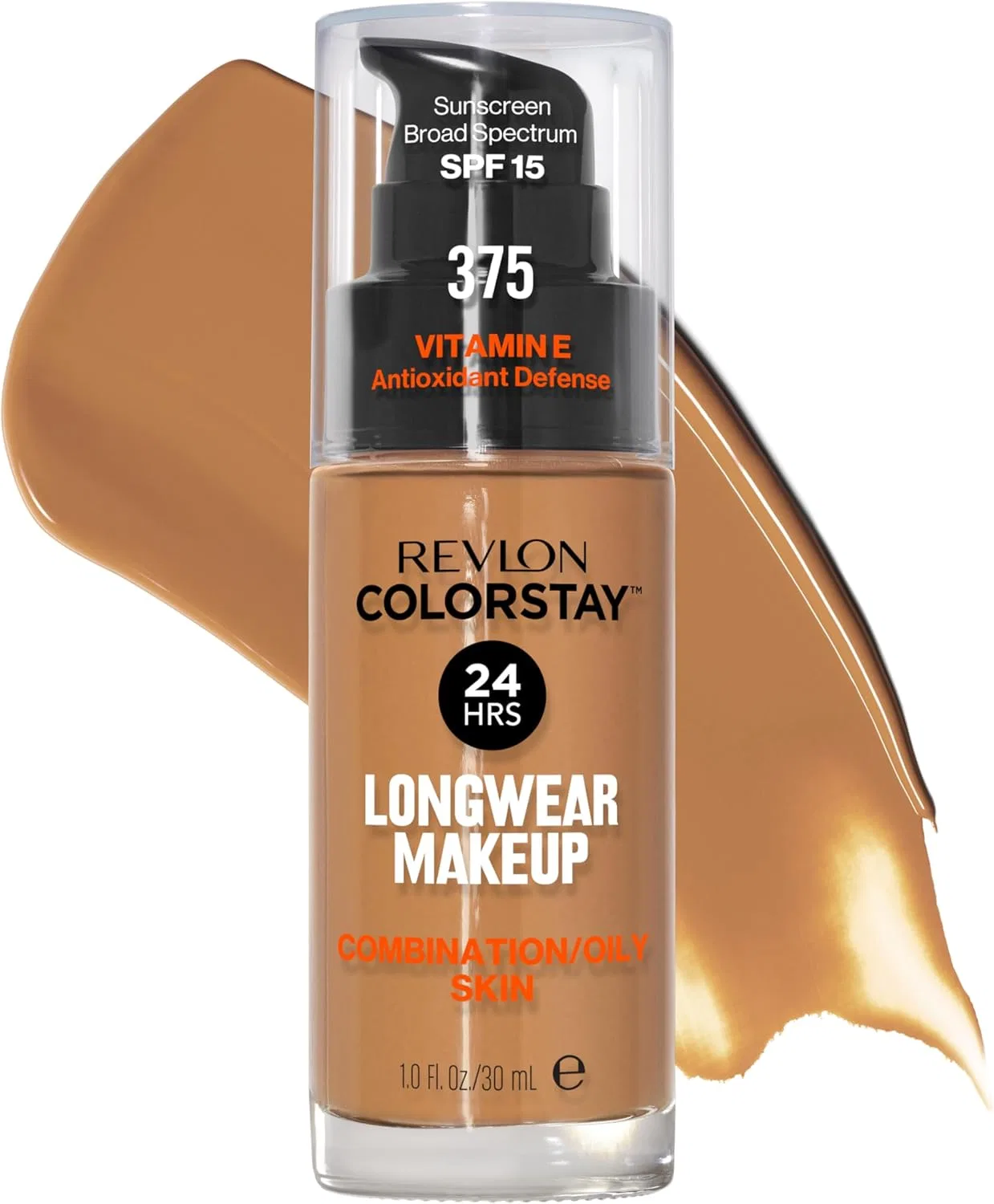 Тональная основа Revlon ColorStay SPF 15, оттенок Toffee (375), 30 мл