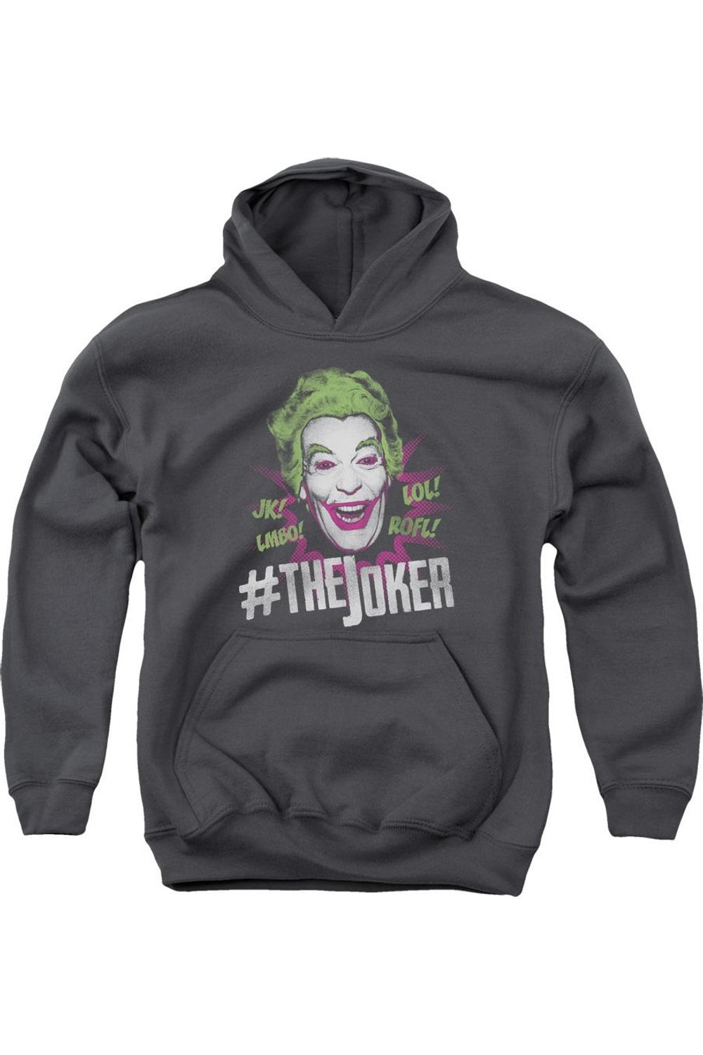 

Батмен Классик ТВ #джокер Молодежная толстовка с капюшоном Gildan, Charcoal