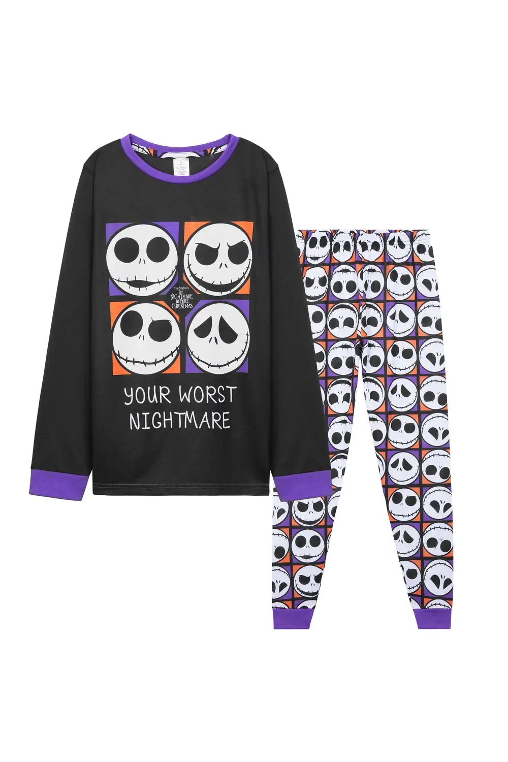 Пижама для мальчиков с персонажами The Nightmare Before Christmas Disney, черный