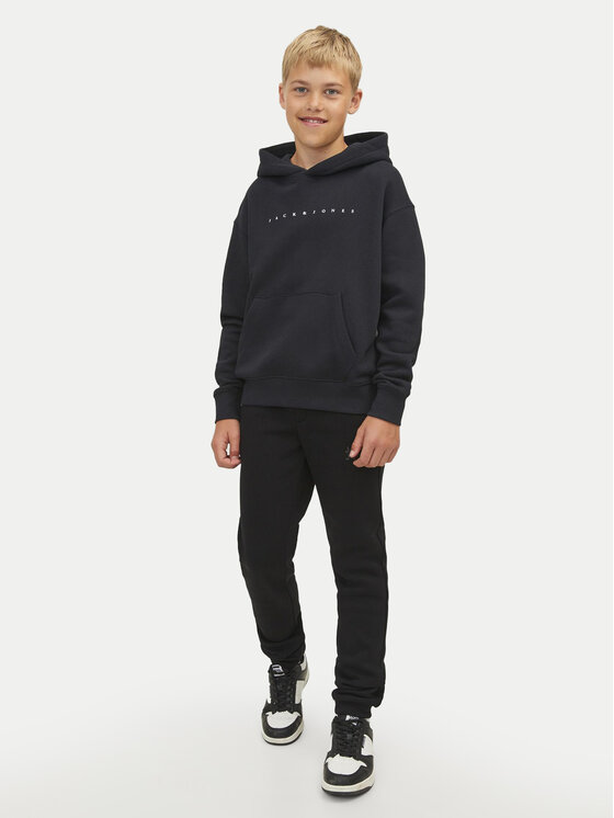 Свитшот loose fit Star 12237468 Jack & Jones Junior, черный — фото 2