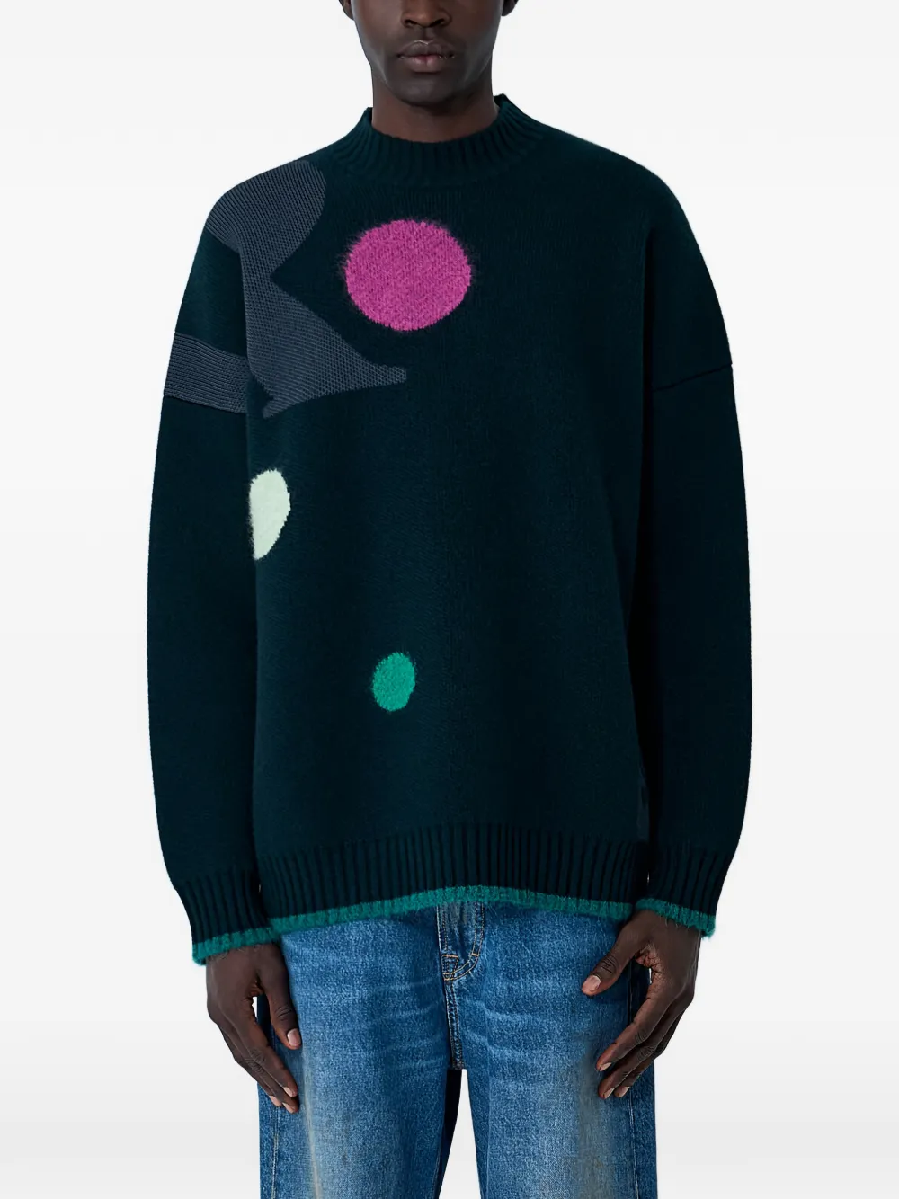 

Джемпер из жаккардового трикотажа Lacoste, зеленый