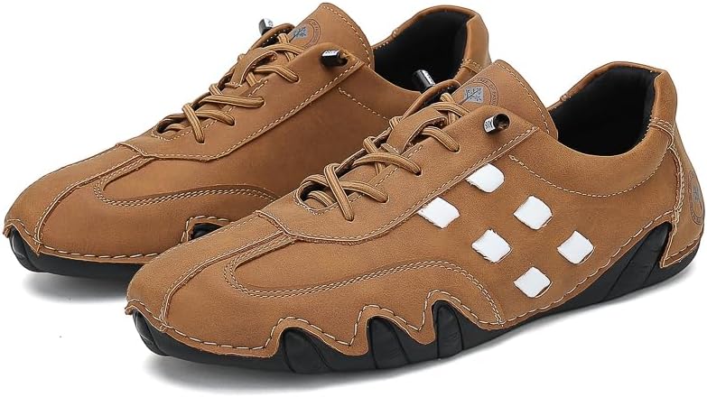 

Мужские модные слипоны для повседневной носки и вождения, легкие и удобные низкие кеды на плоской подошве, стильная обувь для прогулок и активного отдыха на улице Lhyxu, коричневый