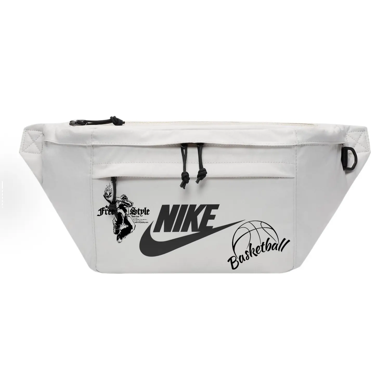

Nike Тканевая наплечная сумка через плечо поясная унисекс светло-бежевая, Basketball