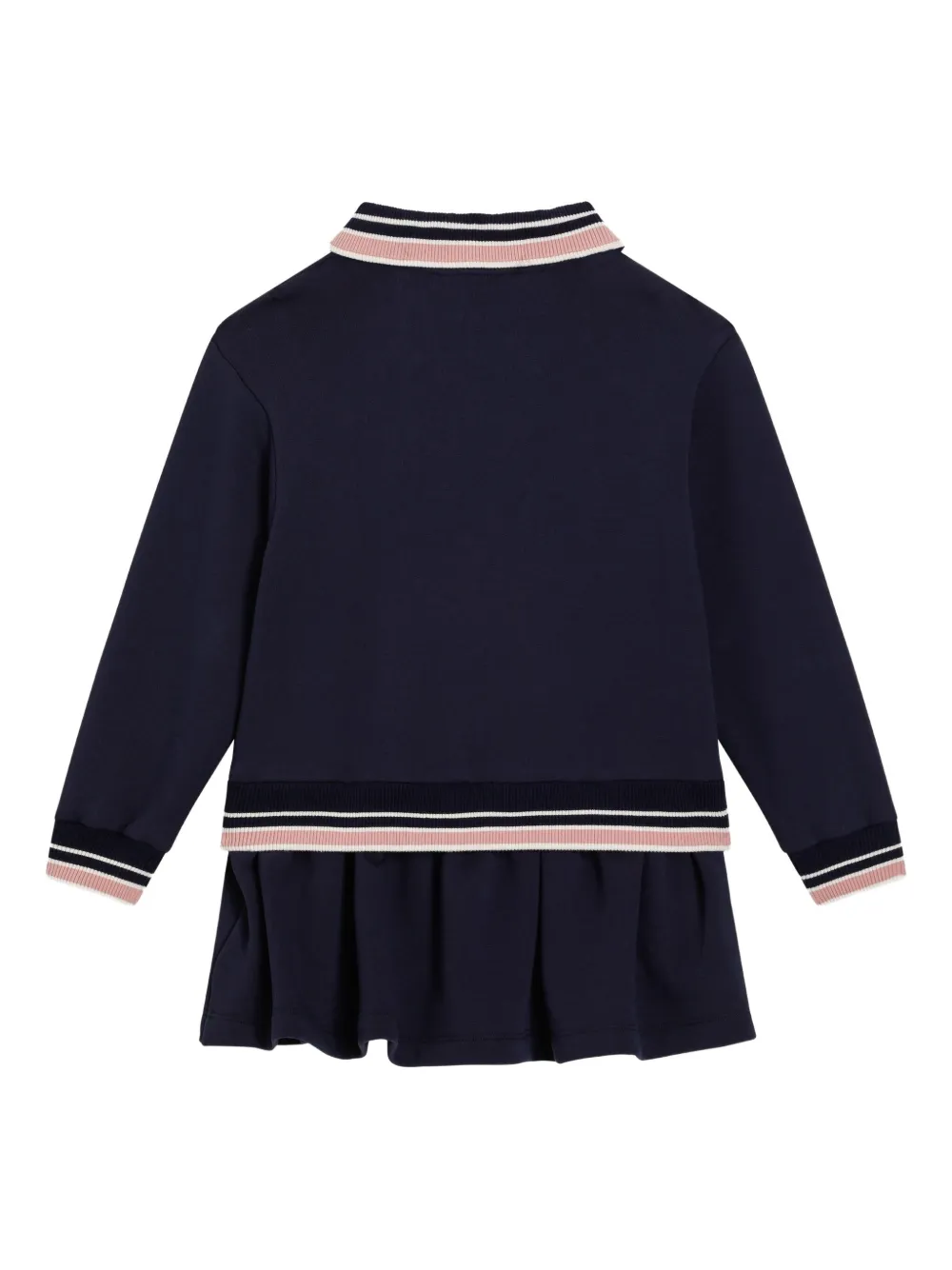Расклешенное платье с воротником поло Dolce & Gabbana Kids, синий — фото 2