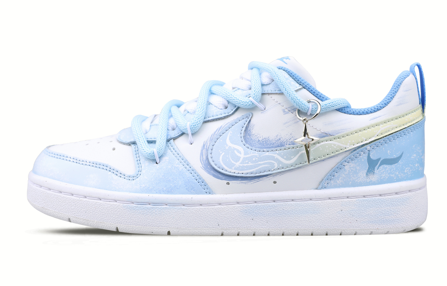 

Nike Низкие детские скейтерские кроссовки Court Slip Resistant, Breathable, Lightweight Cushioning, цвет Light Blue, для подростков