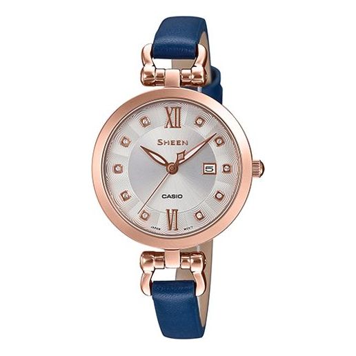 

Часы CASIO Quartz SHEEN Sapphire Crystal Waterproof Blue Strap Blue Analog, синий