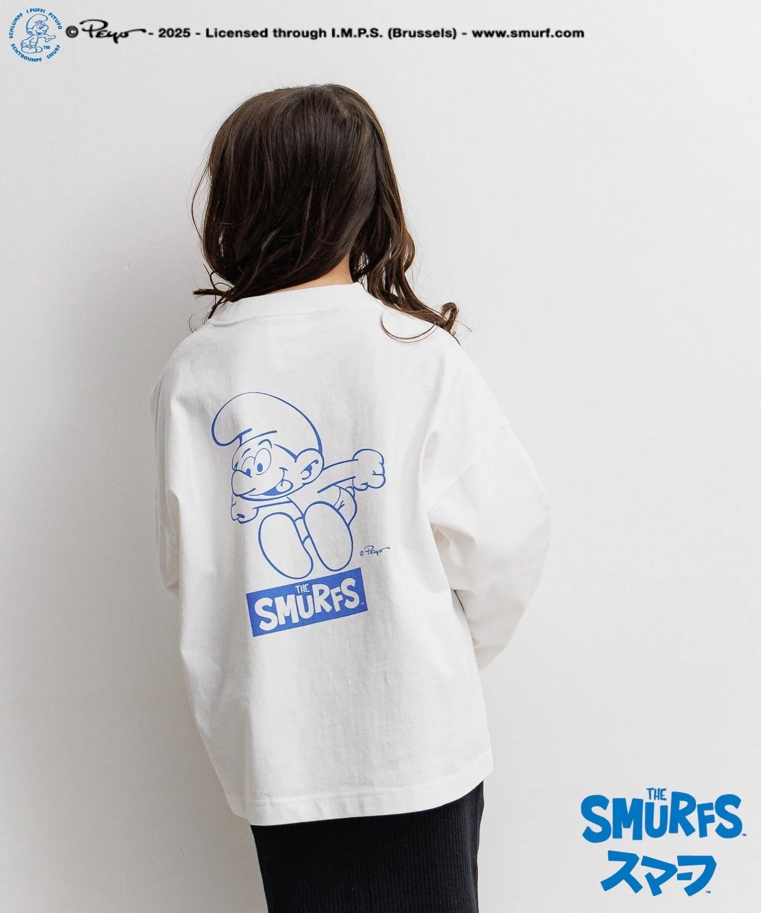 Детская футболка с принтом THE SMURFS BAYFLOW белая — фото 2