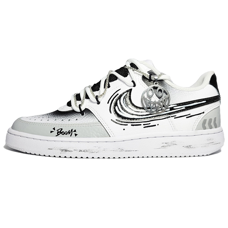 

Кроссовки Nike Court Vision 1 Skateboard Shoes Women's Low-Top White Black Gray