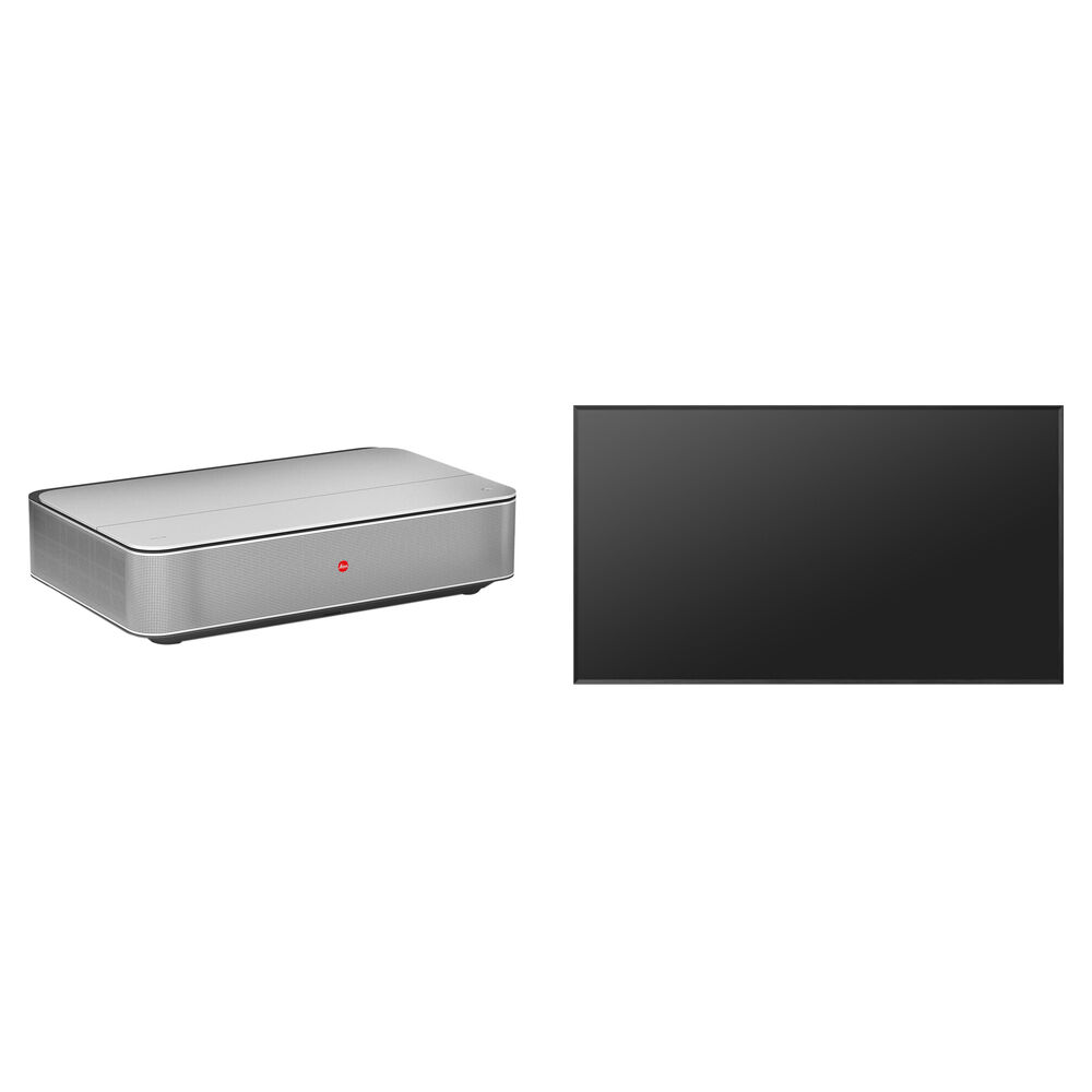 

Leica Cine 1 120-дюймовый проектор XPR UHD 4K с яркостью 3000 люмен для умного домашнего кинотеатра с ультракороткофокусным объективом и комплектом кинематографического экрана 120 дюймов