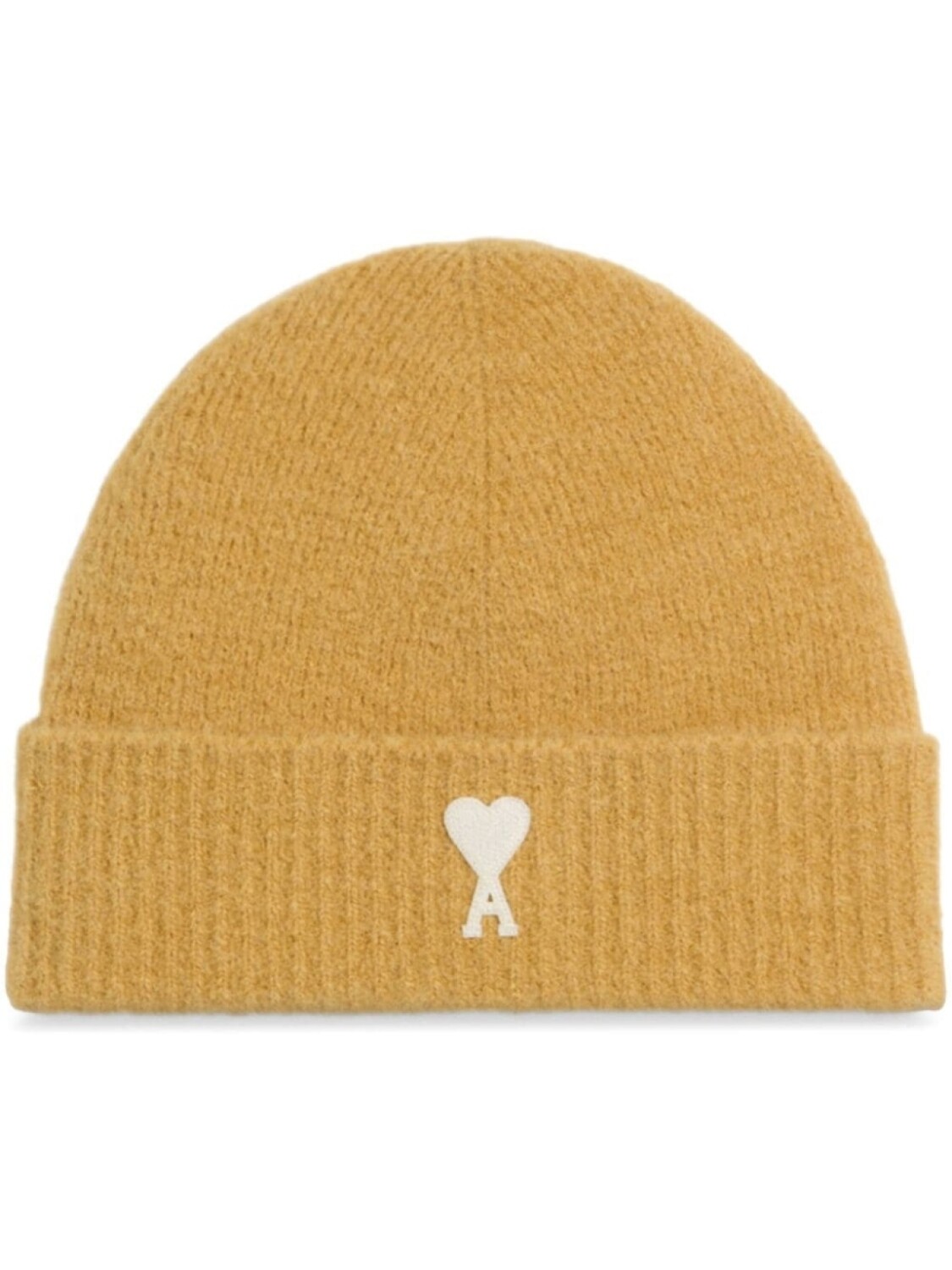 

AMI Paris шапка бини с монограммой Ami de Coeur, желтый