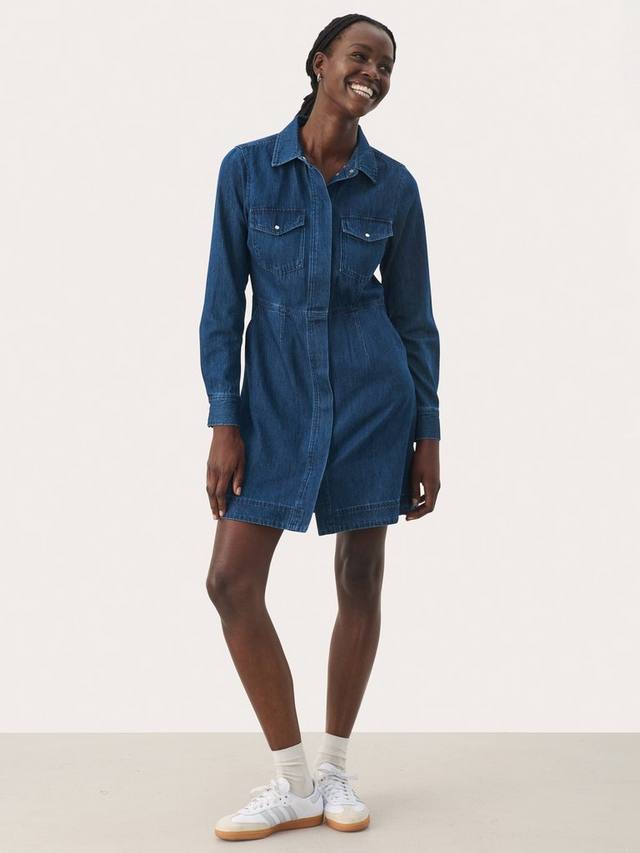 

Джинсовое мини-платье-рубашка freja Part Two, цвет Medium Blue