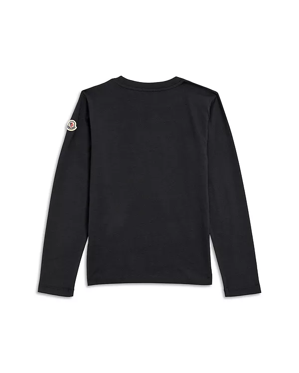 Футболка унисекс с длинным рукавом и логотипом - для детей постарше Moncler, синий — фото 2