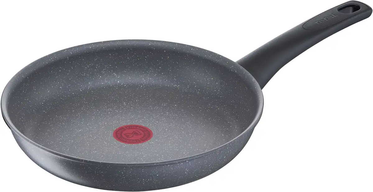 

Сковорода Tefal "Здоровый Шеф", алюминий, (1 шт), уплотнение Mineralia+, термосигнал, индукция Ø 20 см, серый