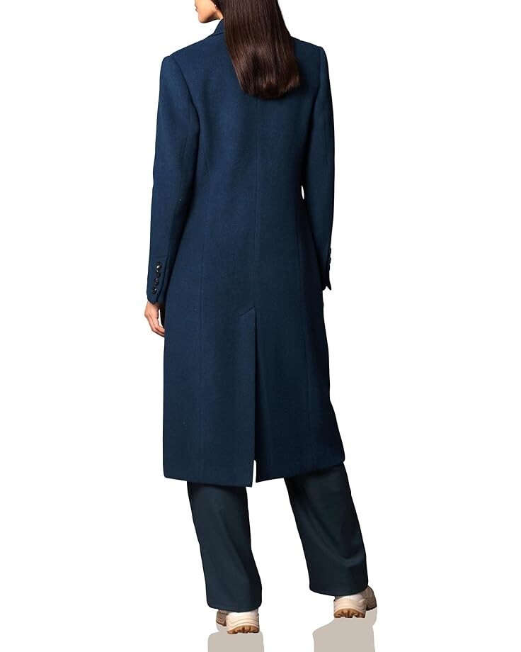 

Пальто Avec Les Filles Wool Blend Double-Breasted Coat, цвет Deep Teal