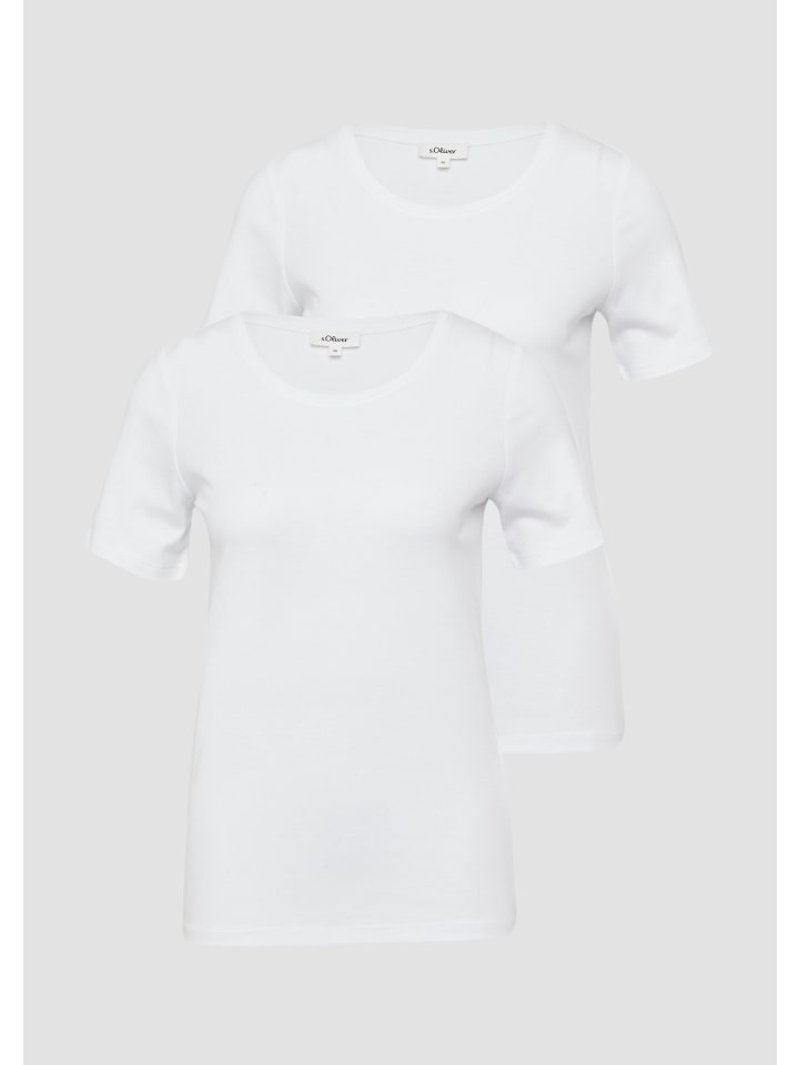 

Футболка в цвете 0100_white s.Oliver, Белый, Футболка в цвете 0100_white s.Oliver