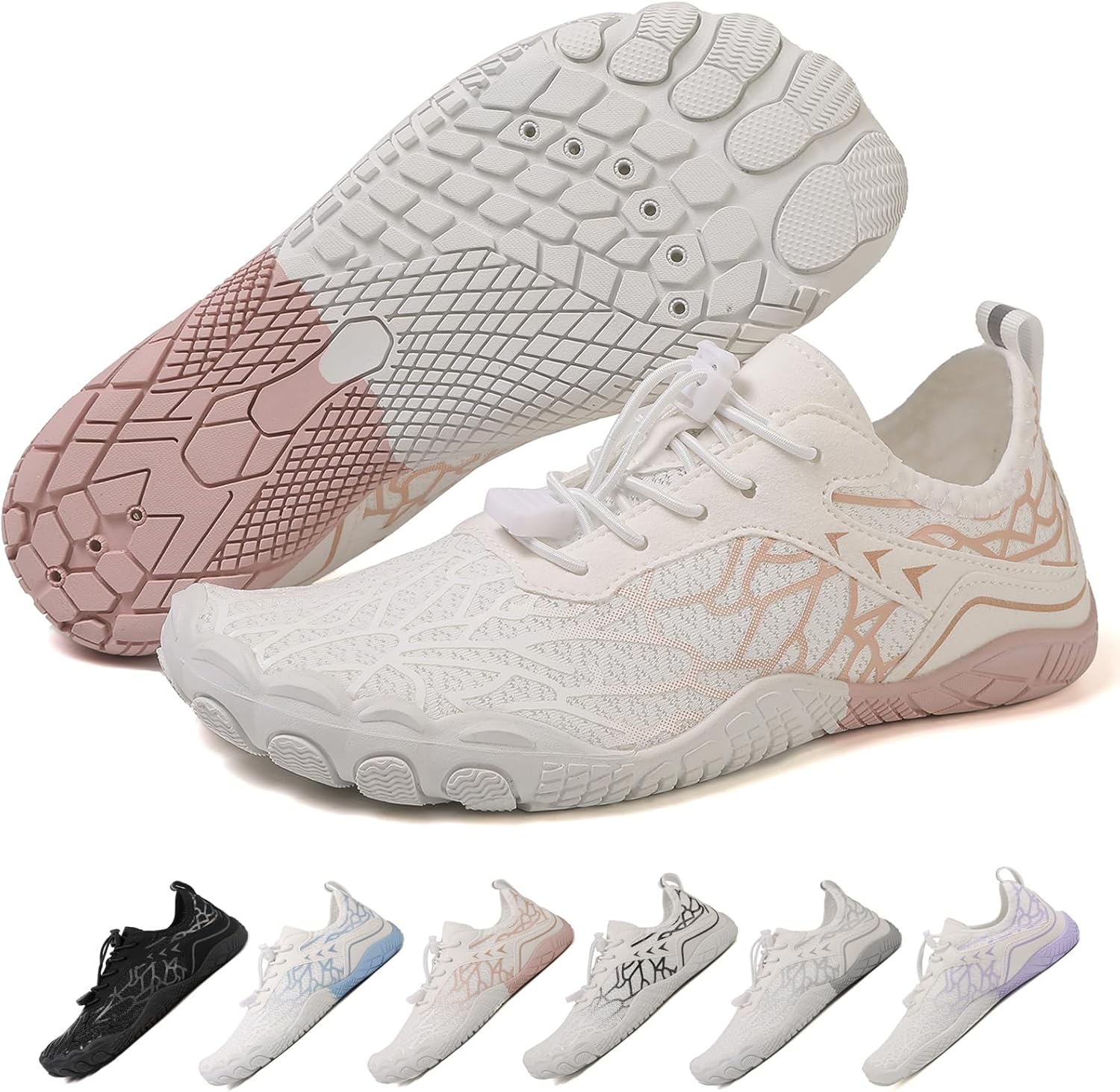 

Ботинки для походов для женщин и мужчин, унисекс водонепроницаемые босоножки, дышащие, противоскользящие походные туфли для занятий спортом, с широкой носочной частью, для походов, прогулок, бега, йоги и водных видов спорта Xianfengniao, белый/р...