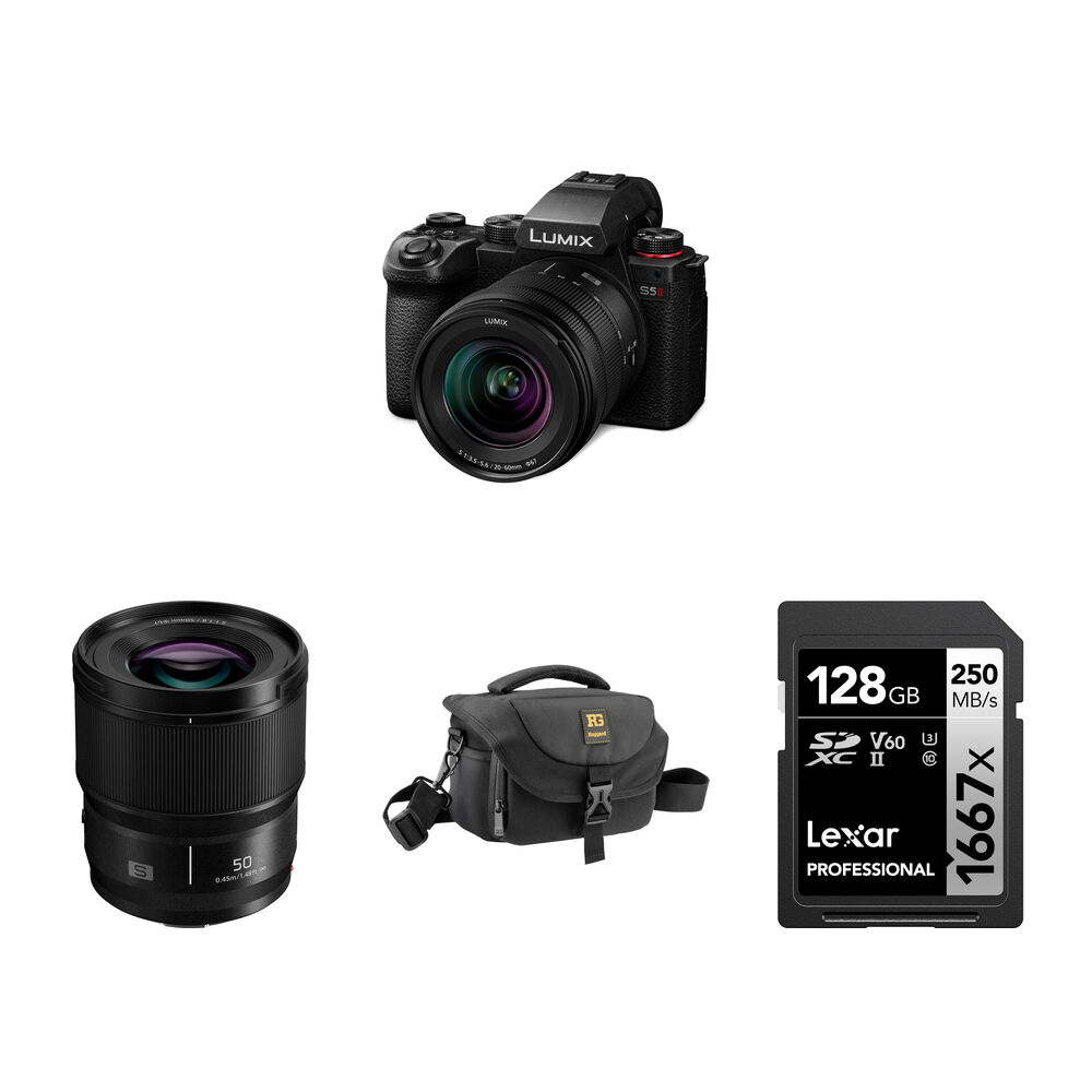 

Беззеркальная камера Panasonic Lumix S5 II Mirrorless Camera with 20-60mm and 50mm