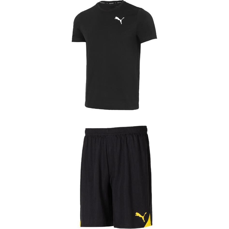 

Повседневный спортивный мужской спортивный костюм черный Puma, черный