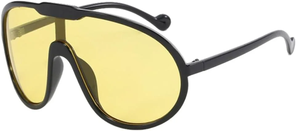 

2027 Панк-костюм, большие солнцезащитные очки для женщин, винтажные хип-хоп, большие солнцезащитные очки для мужчин, модные очки унисекс MTZJH, Black Yellow