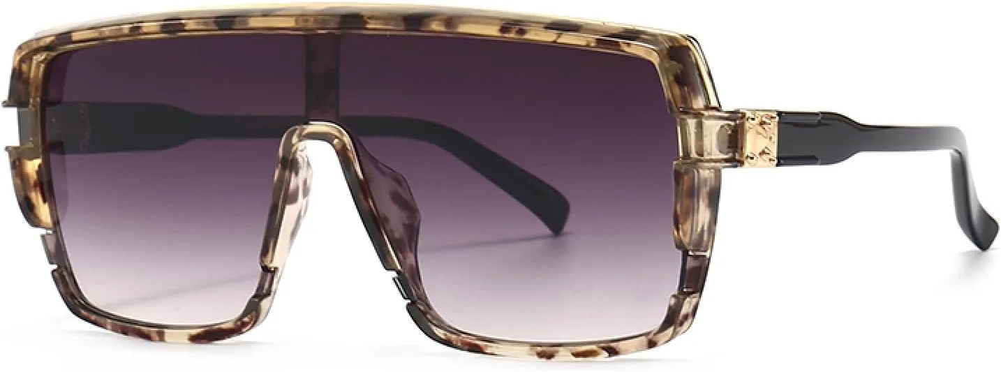 

Модные мужские и женские солнцезащитные очки в крупной оправе, маскиобразной формы, с плоской верхней частью, в уличном стиле, современные очки WNCKSQ, Multi