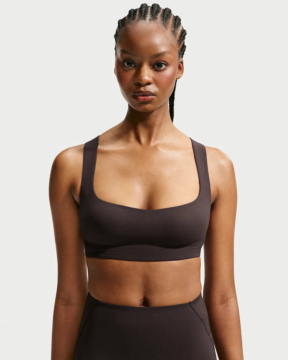 Женский бюстгальтер NikeSKIMS Studio Stretch с квадратным вырезом, NSKM Dark Roast/NSKM Dark Roast