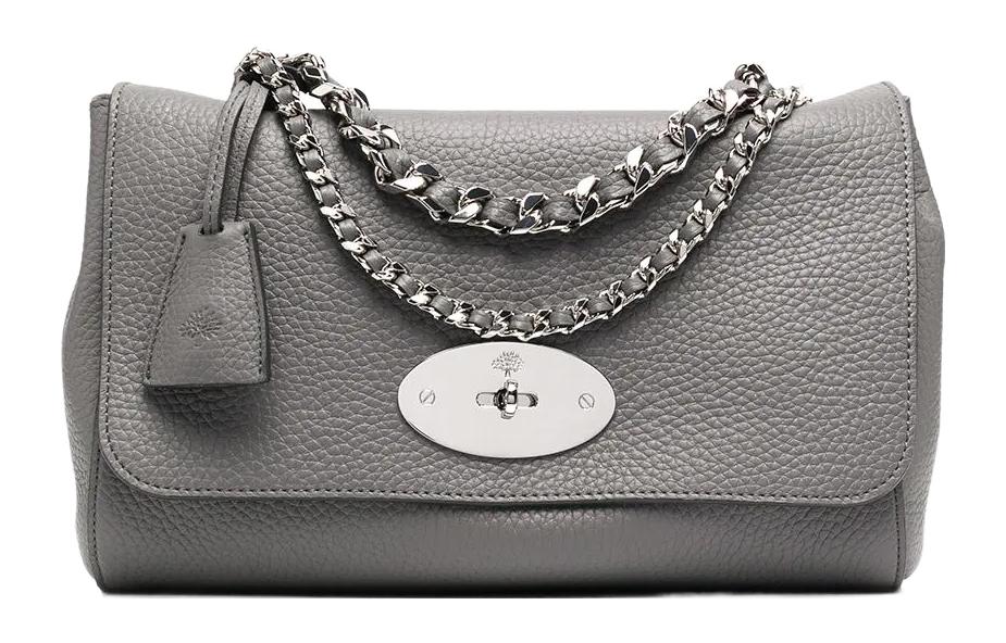

Сумка через плечо Lily из телячьей кожи Mulberry женская серая