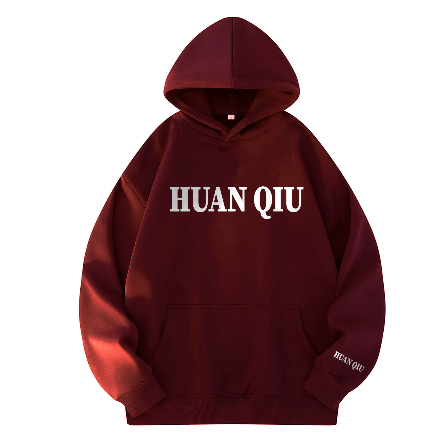 

Толстовка Unisex Hooded Moderate Heavyweight HUANQIU, burgundy