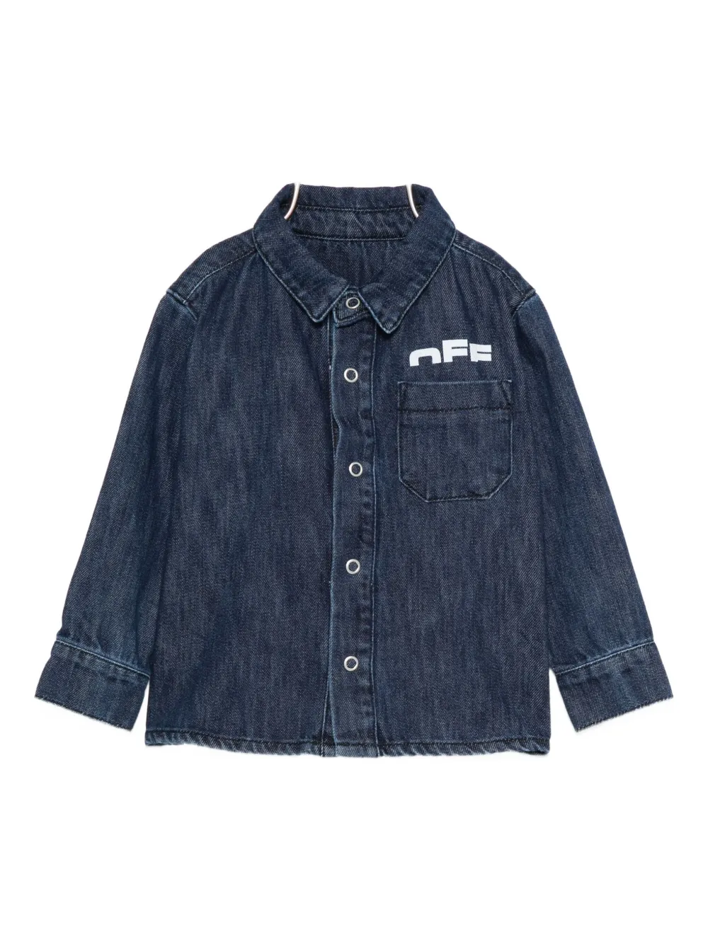 

Джинсовая рубашка с логотипом OFF-WHITE KIDS, синий