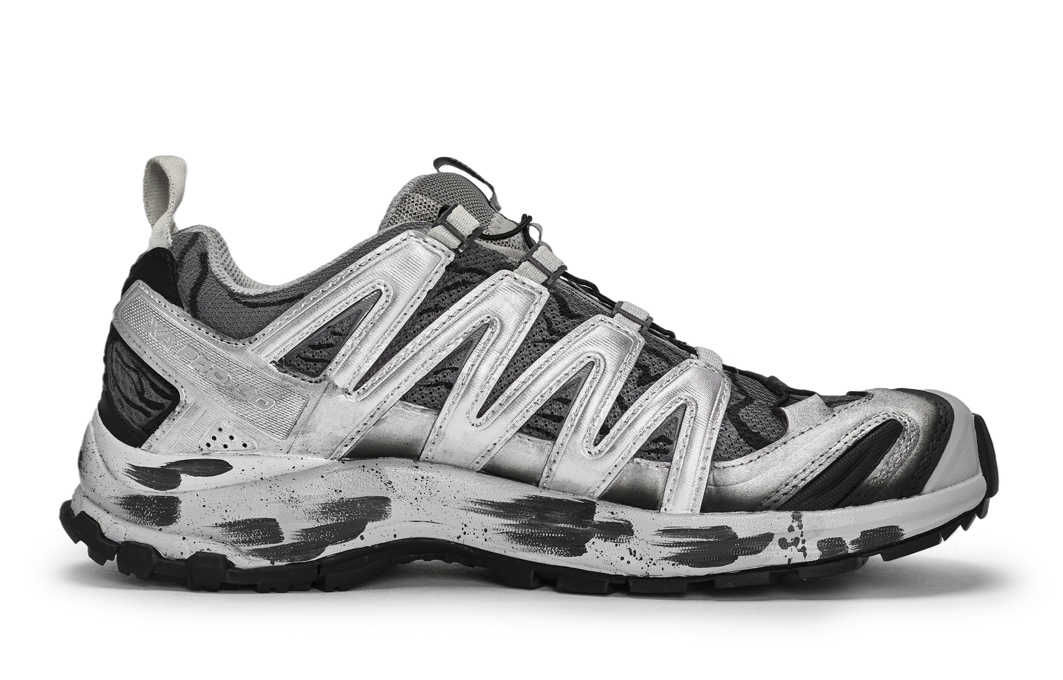 Кроссовки для бега XA PRO 3D Unisex низкие, устойчивые к истиранию, цвет Black Gray Silver SALOMON, черный серыйсеребряный — фото 2