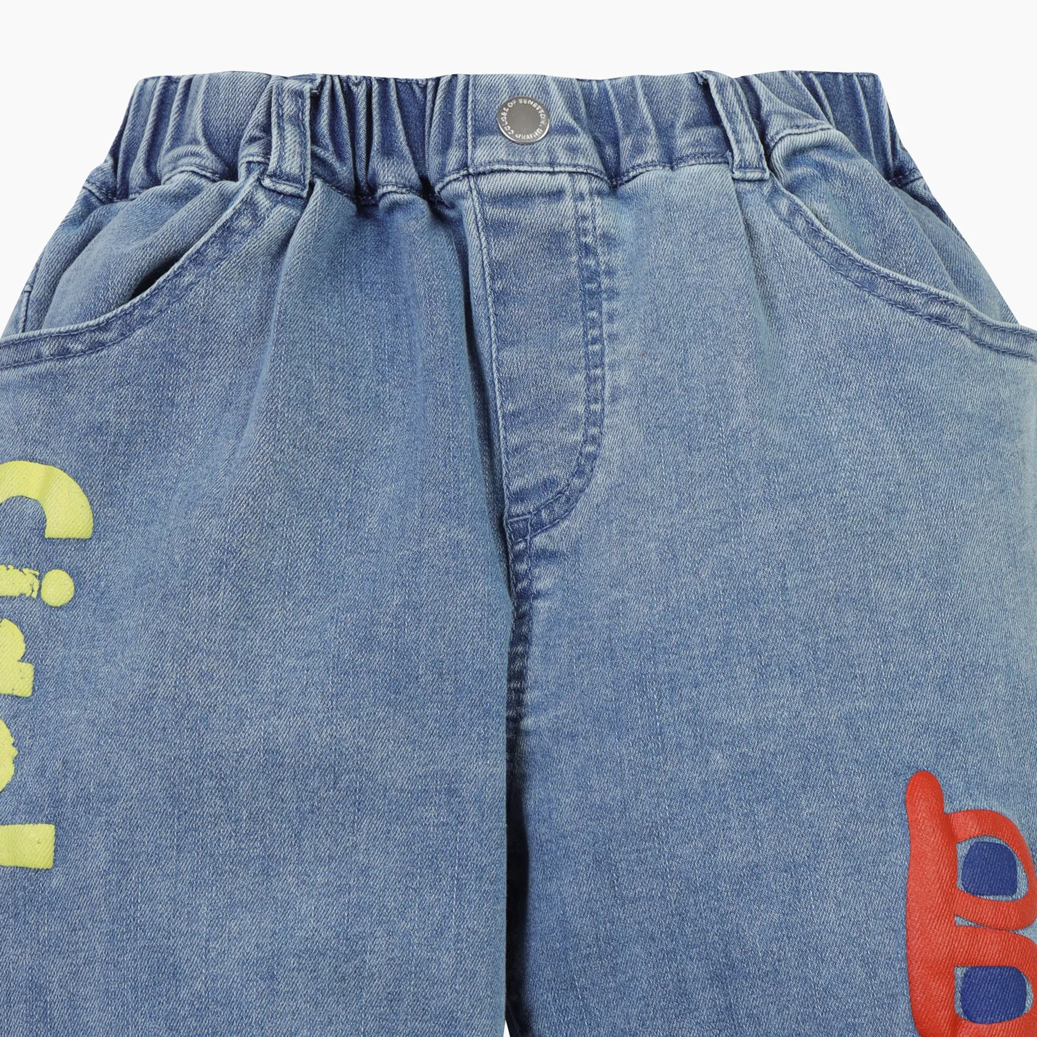 Детские джинсы-багги Colors, синие, от Benetton Kids — фото 3