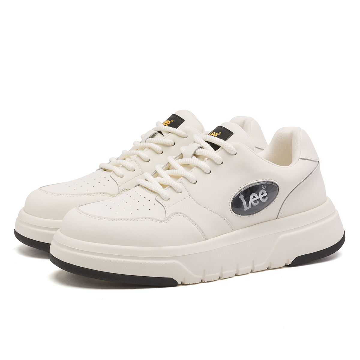 Дышащие низкие скейтерские кроссовки Men's Lee, желтый — фото 4