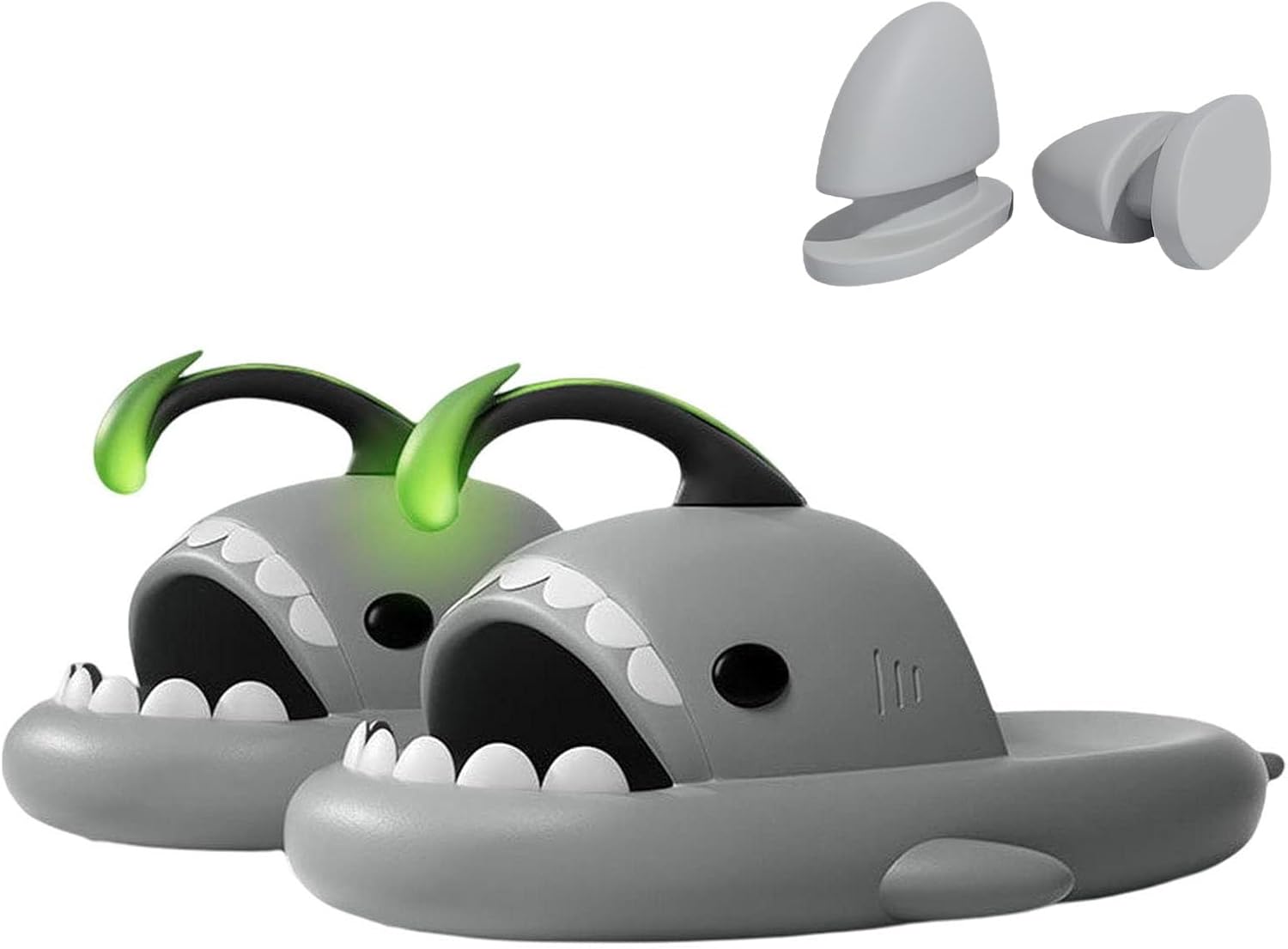 

Шлепанцы с акулой и рыбой-удильщиком, тапочки с акулами, светящиеся в темноте, супер мягкие, удобные, из экологичного EVA Zureto
