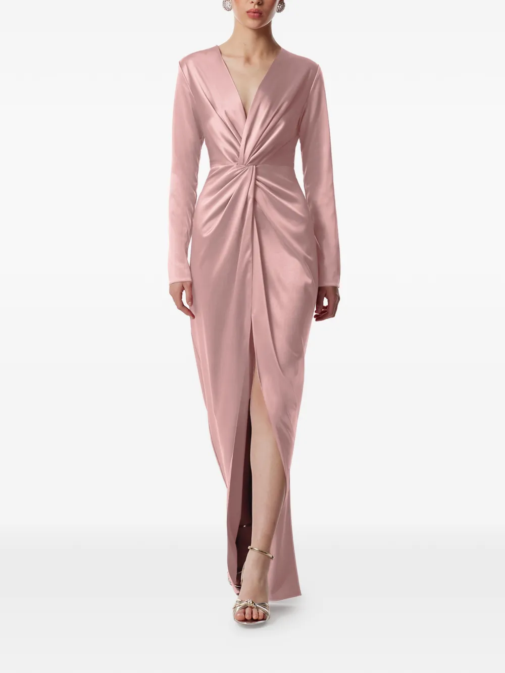 

Платье с перекрученным V-образным вырезом Framboise, розовый