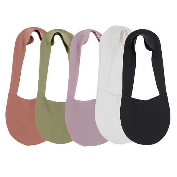 

5 пар женских носков-следков ice silk с низким вырезом, антискользящей хлопковой подошвой и дышащей невидимой конструкцией Anna-Kaci, Red Purple Black