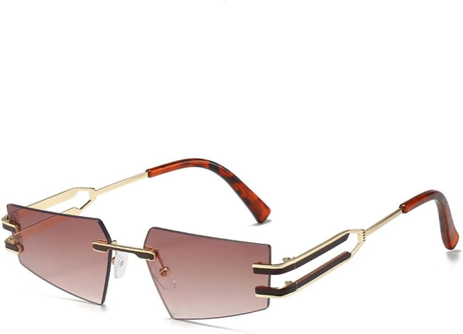 

Женские солнцезащитные очки-«кошачий глаз» без оправы из сплава с градиентным переходом цвета, мужские солнцезащитные очки неправильной формы с защитой от УФ-излучения UV400 LANGSER, 6