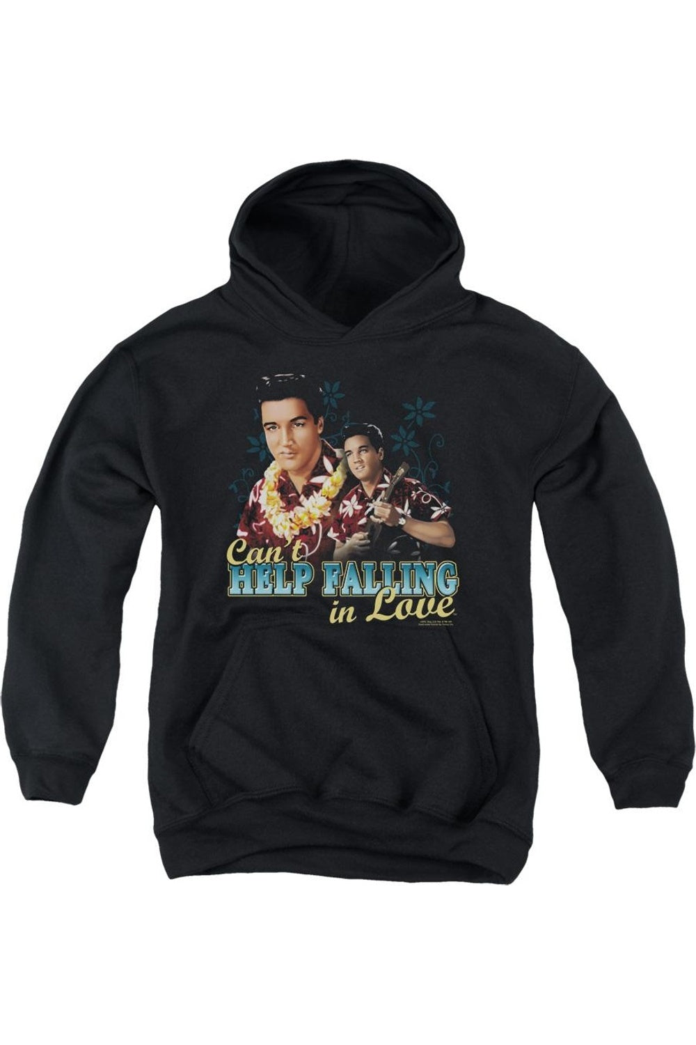 

Толстовка с капюшоном Elvis Presley "Can't Help Falling" для молодежи Gildan, черный