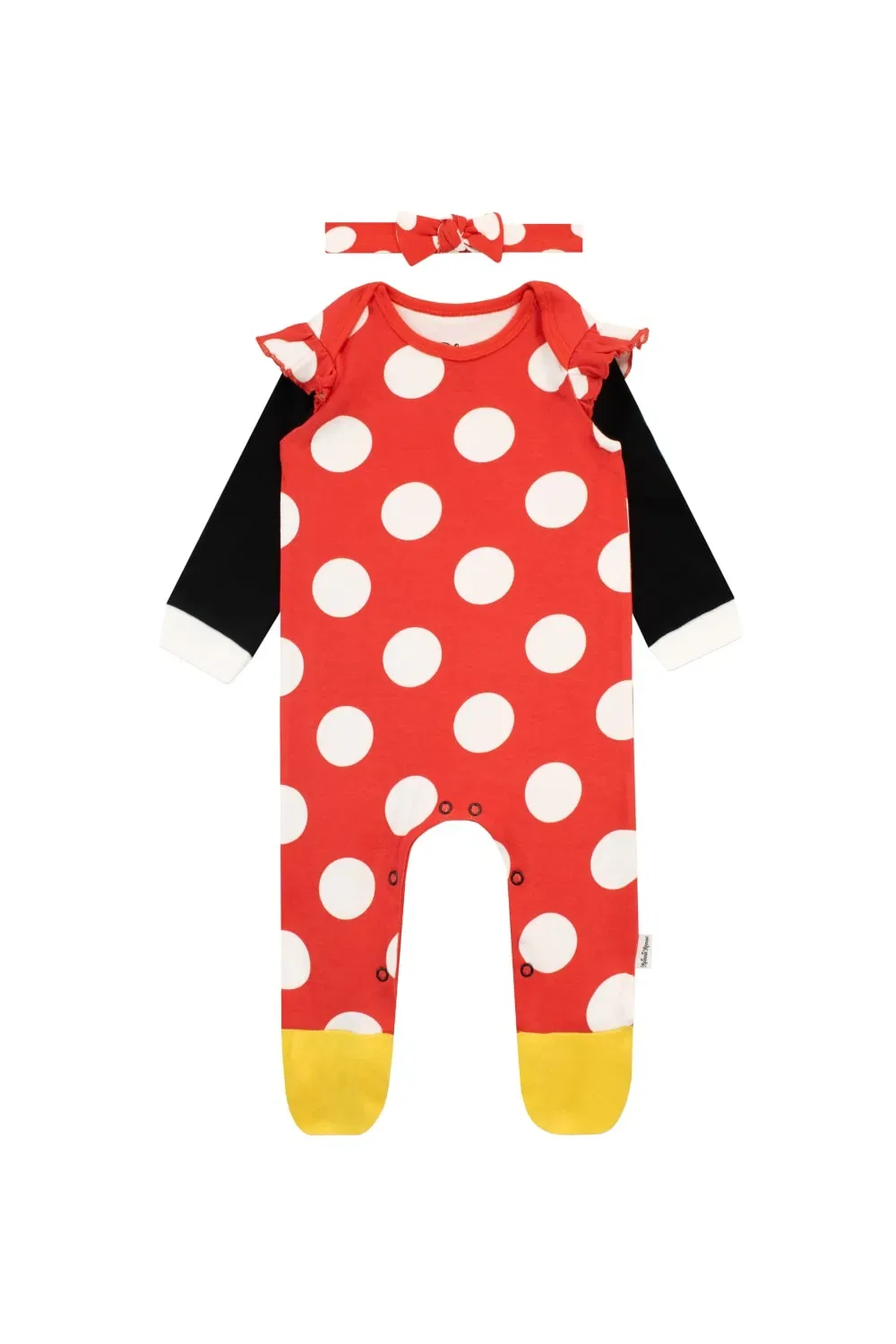 Детский слип-пижама Minnie Mouse в горошек, Disney, красный