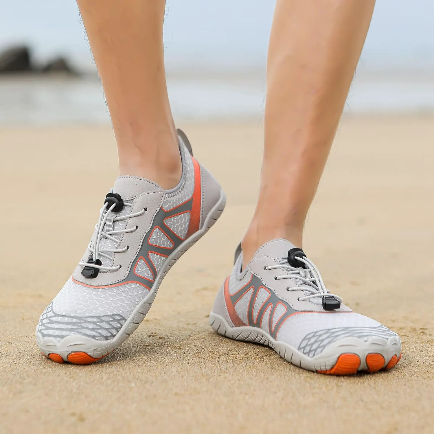 Обувь Pro Hike Barefoot для женщин и мужчин, комфортная обувь босиком с широкой носочной частью, водонепроницаемые кроссовки для трейлраннинга, здоровая и нескользящая обувь босиком Generic, серый — фото 2