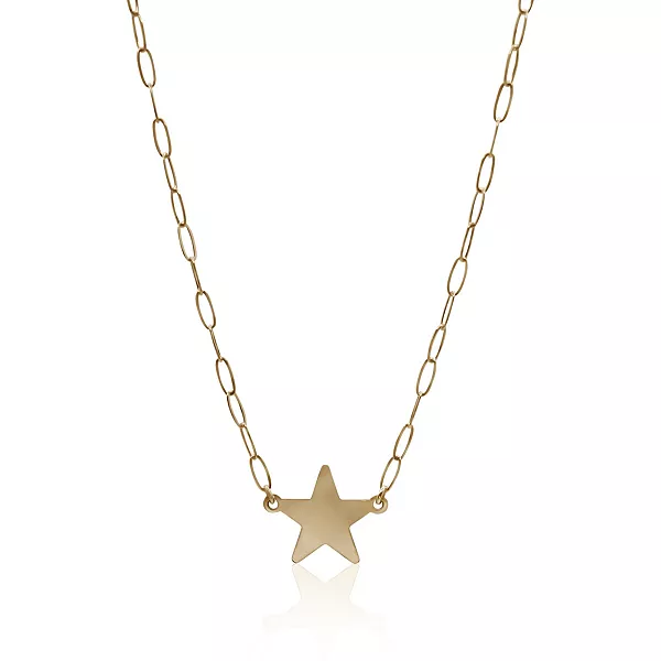 

Не тускнеющая позолоченная цепочка-скрепка с золотым звеном-звездочкой Bowood Lane, gold