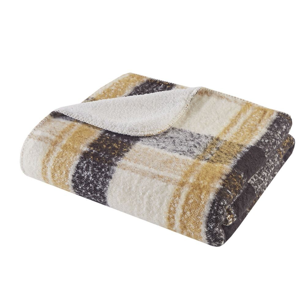 

Плед Woolrich Bloomington из искусственного мохера и шерпы, коричневый