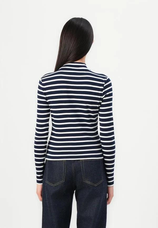 Футболка с длинными рукавами приталенного кроя от cody Tommy Hilfiger, Dark Night Navy/Ecru — фото 3