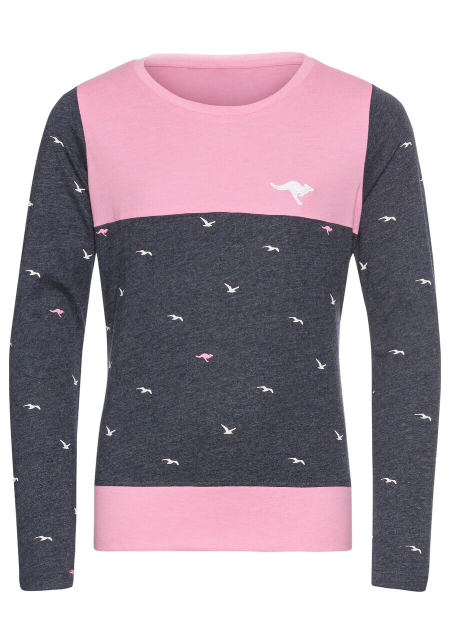 

Лонгслив KangaROOS Shirt, цвет dark grey/rose