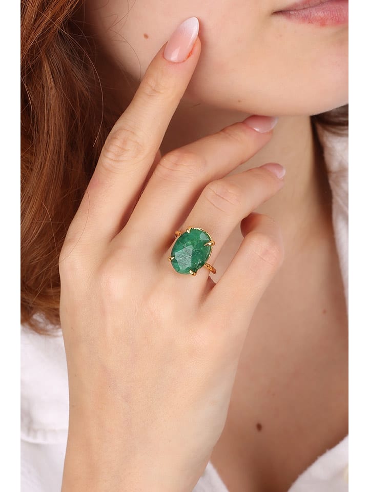 

Позолоченное кольцо с драгоценным камнем Pierres delicates