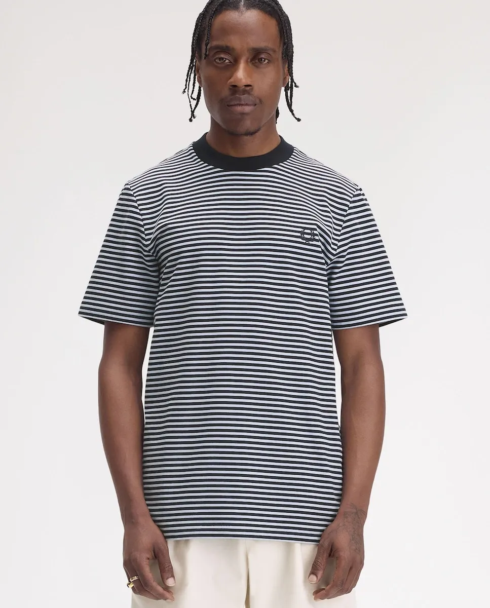

Мужская футболка с короткими рукавами в полоску Fred Perry, черный/белый