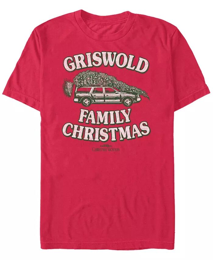 

Мужская футболка с коротким рукавом National Lampoon Christmas Vacation Tie One Fifth Sun, красный
