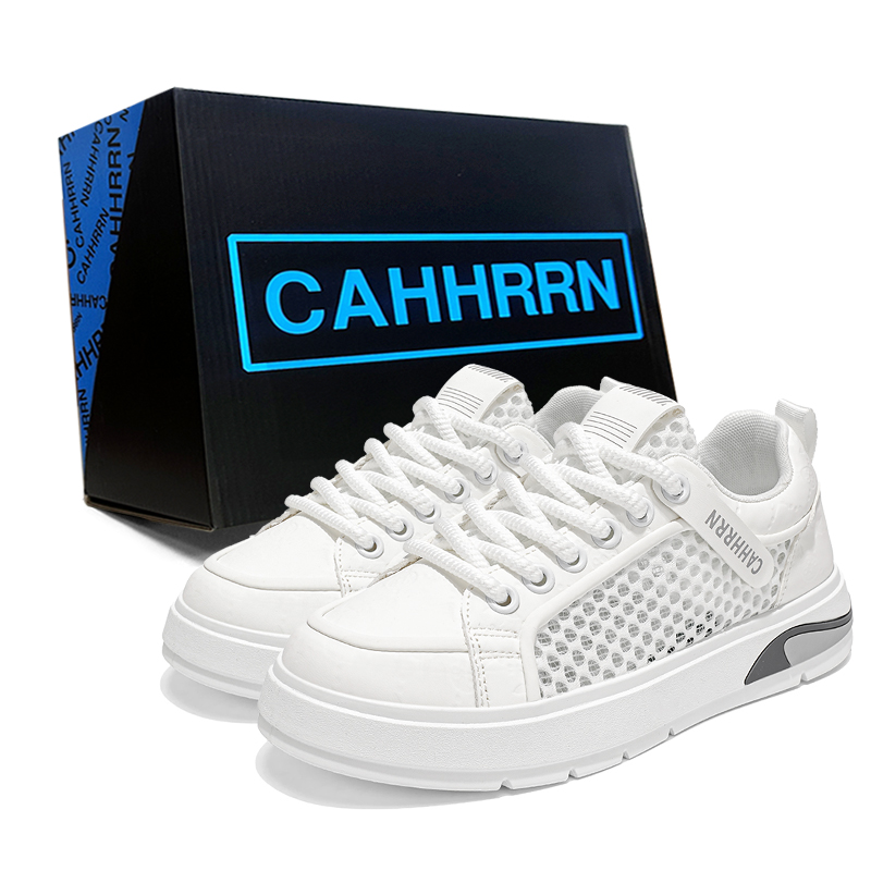 

CAHHRRN Дышащие низкие скейтерские кроссовки мужские бело-зеленые, цвет White Green
