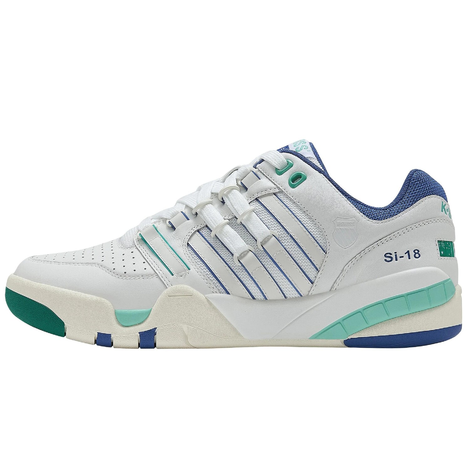 

Кроссовки KSWISS Skateboarding Shoes Men Low-top Green, Blue, белый