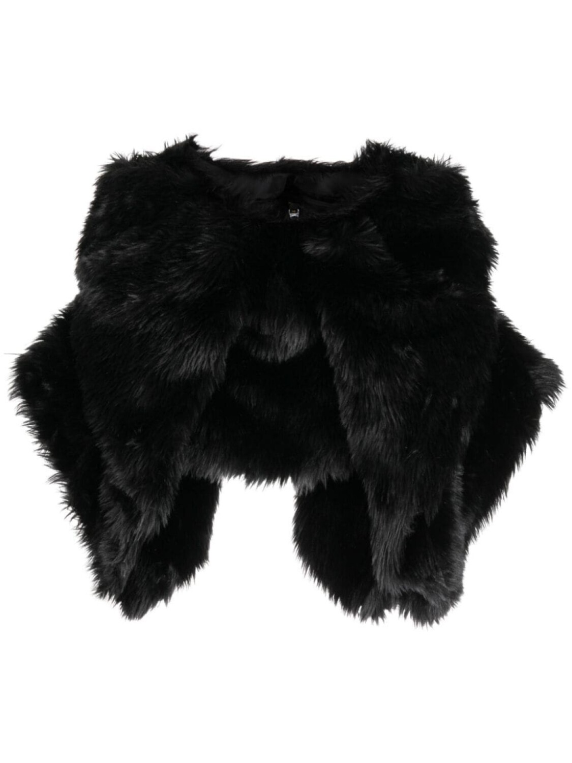 

Укороченная блузка с мехом Comme Des Garçons, черный