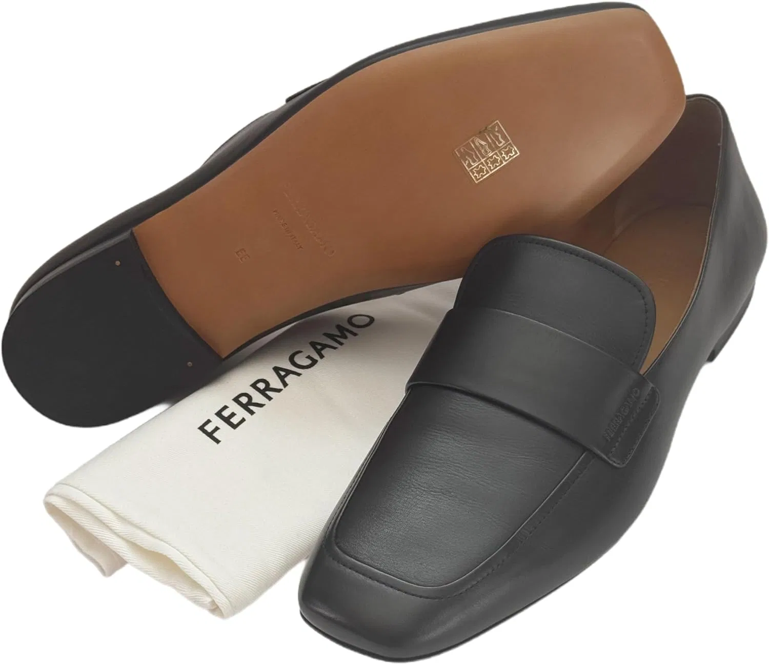 Лоферы с ремешком Ferragamo, черные — фото 2