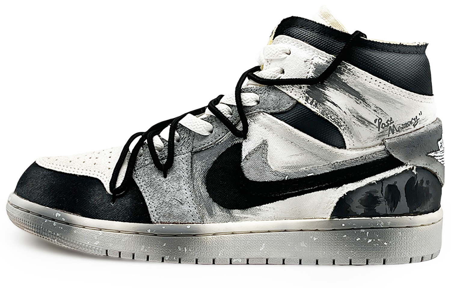 

Баскетбольные кроссовки Air 1 Vintage Men Mid-Top Black/White/Grey Jordan